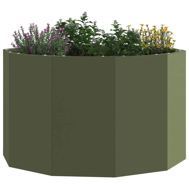 Jardinera Verde Oliva 60 X 60 X 35 Cm Acero