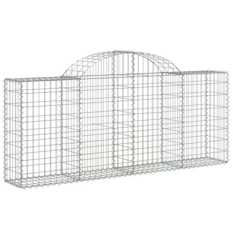 Cestas De Gaviones 50 Uds Forma De Arco Hierro 200x30x80/100 Cm