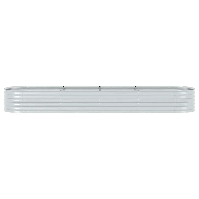 Arriate De Acero Galvanizado Plateado 400x80x44 Cm