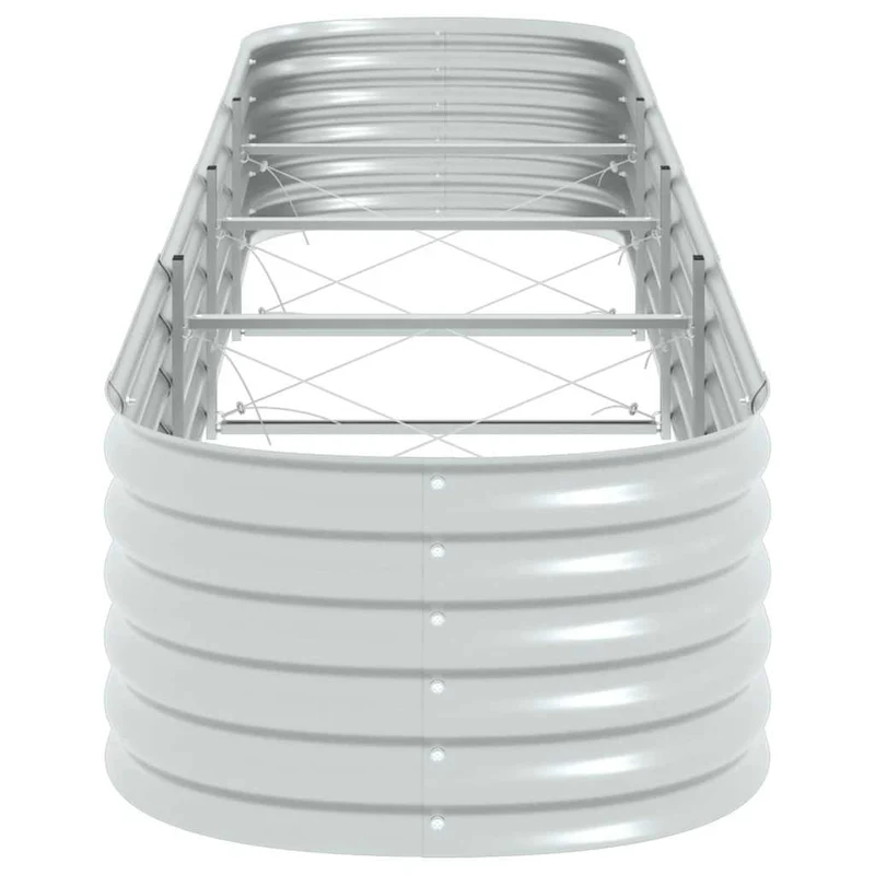 Arriate De Acero Galvanizado Plateado 400x80x44 Cm