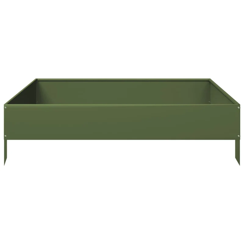 Arriate De Acero Verde Oliva 100x100x26 Cm