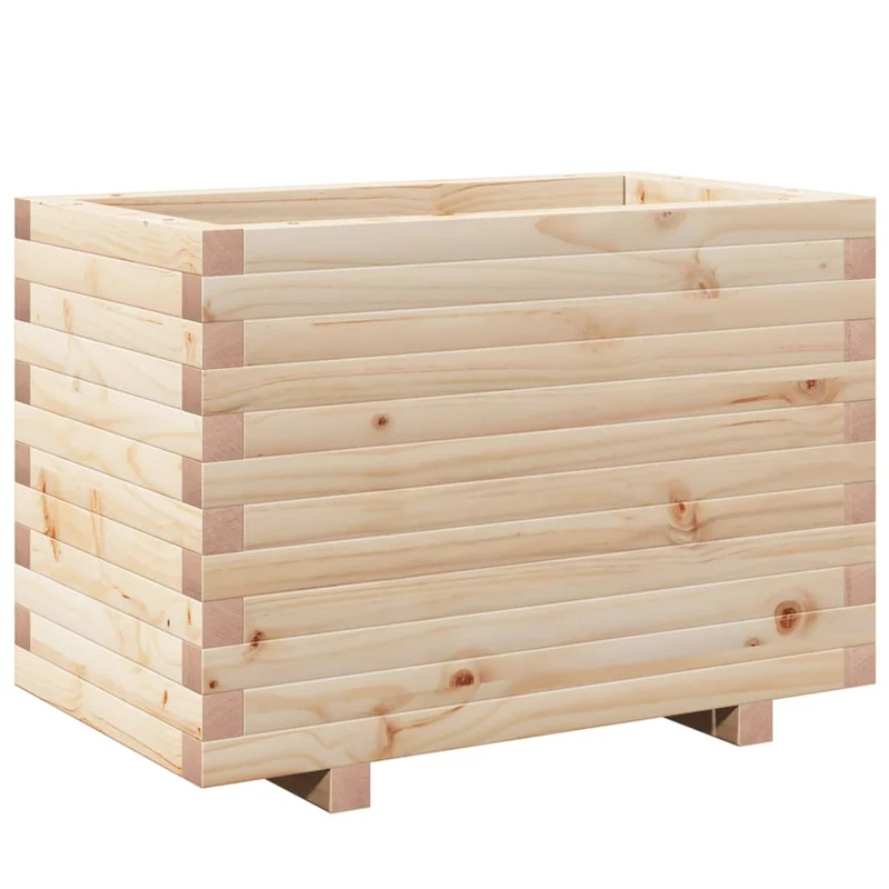 Jardinera Madera Maciza De Pino 70x40x49,5 Cm