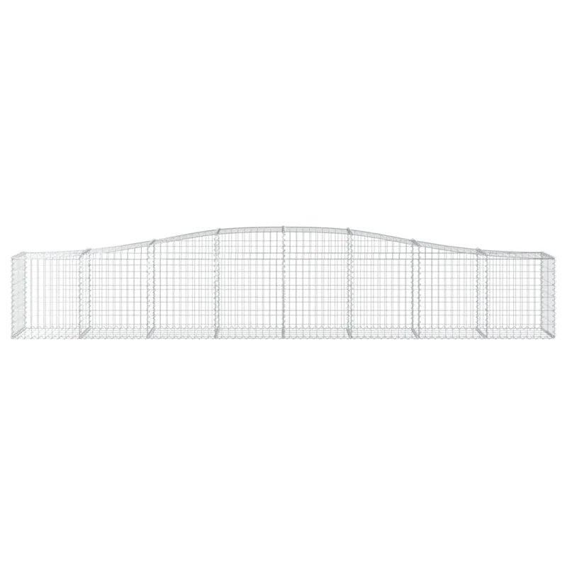 Cestas De Gaviones 4 Uds Forma De Arco Hierro 400x50x60/80 Cm