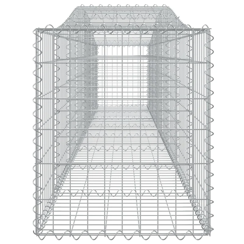 Cestas De Gaviones 4 Uds Forma De Arco Hierro 400x50x60/80 Cm