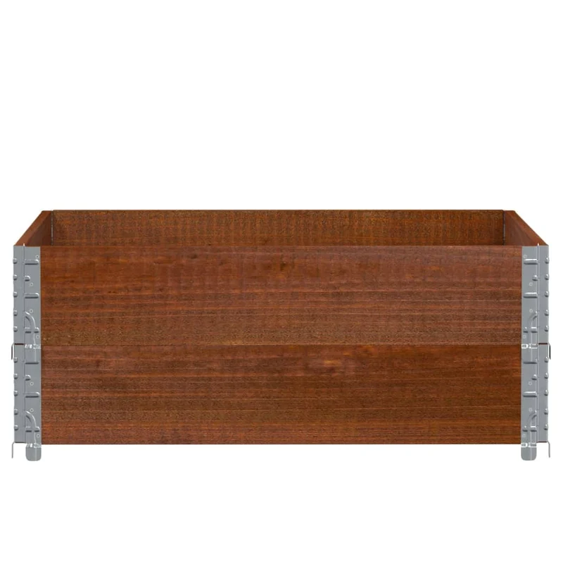 Jardinera De Madera Maciza De Pino Marrón 100x100 Cm