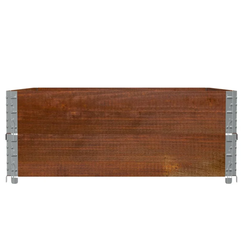 Jardinera De Madera Maciza De Pino Marrón 100x100 Cm