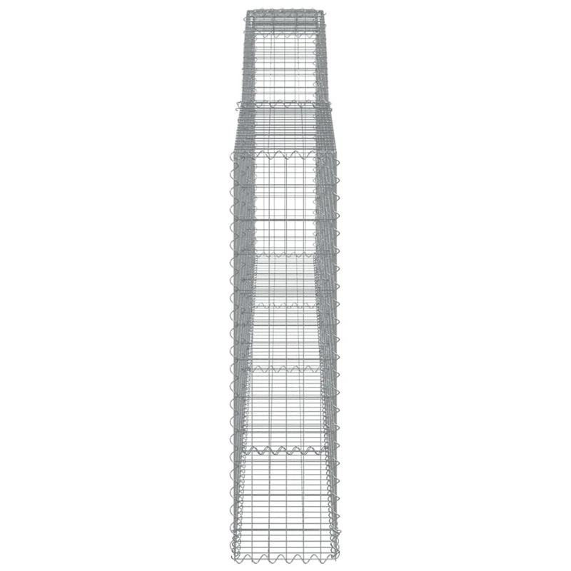 Cestas Gaviones 15 Uds Forma De Arco Hierro 400x30x120/140 Cm