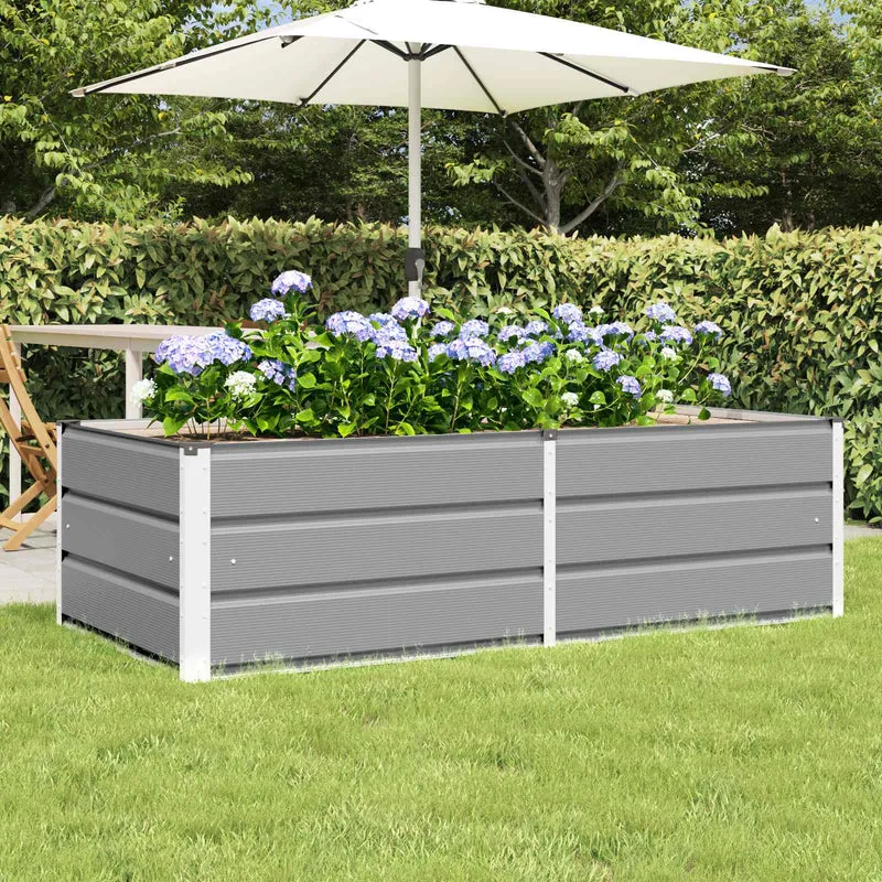 Jardinera Gris Claro 160 X 80 X 45 Cm Acero
