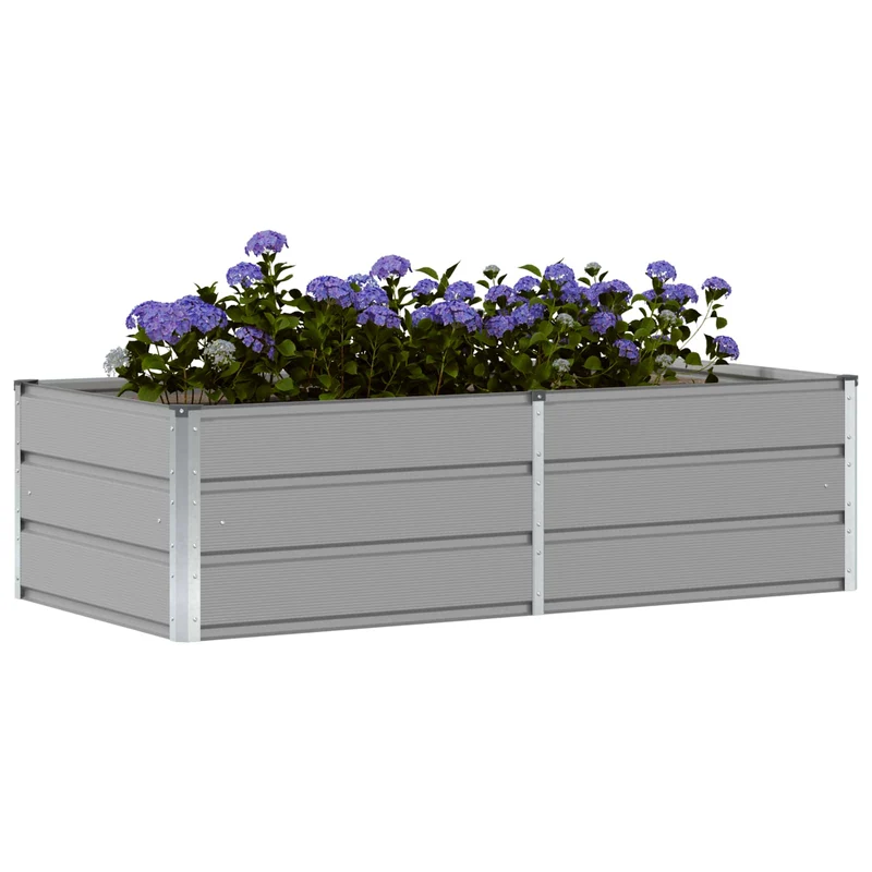 Jardinera Gris Claro 160 X 80 X 45 Cm Acero