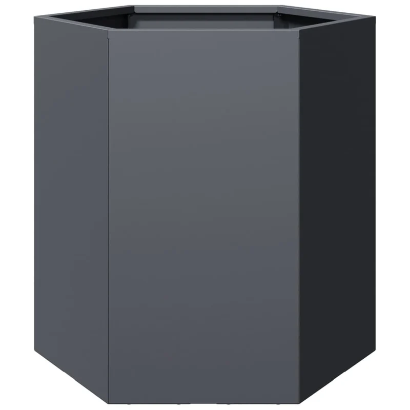Jardinera Hexagonal Acero Gris Antracita 46x40x45 Cm
