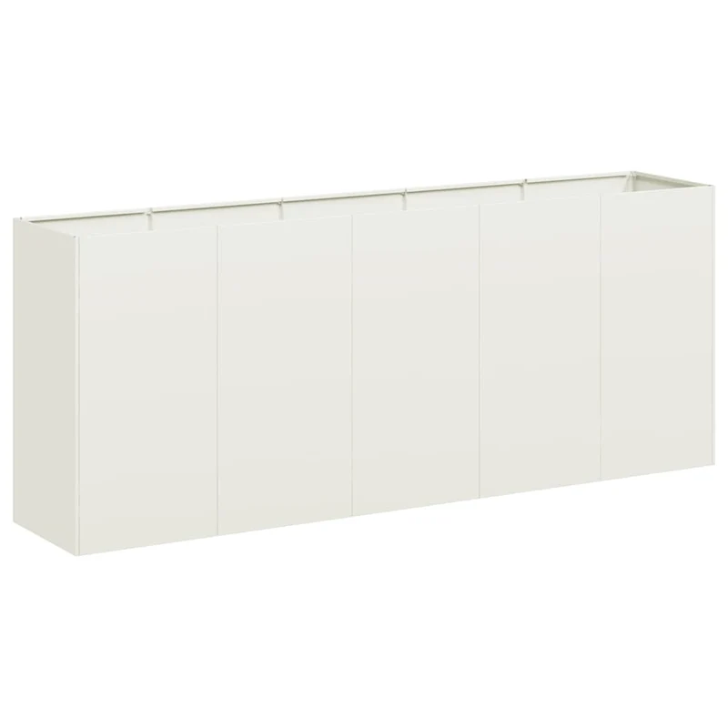 Jardinera De Acero Laminado En Frío Blanco 200x40x80 Cm