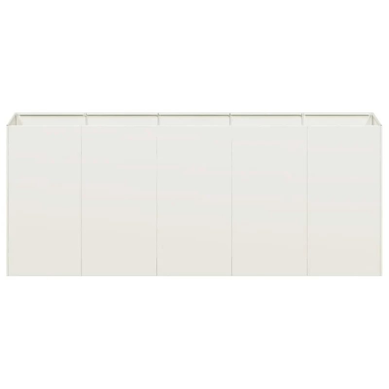 Jardinera De Acero Laminado En Frío Blanco 200x40x80 Cm