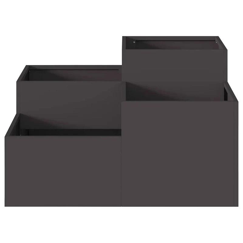 Maceta Para Jardín Negro 80 X 80 X 48 Cm Acero