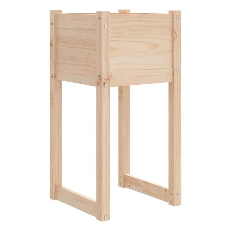 Jardinera 2 Unidades Madera Maciza De Pino 40x40x81 Cm