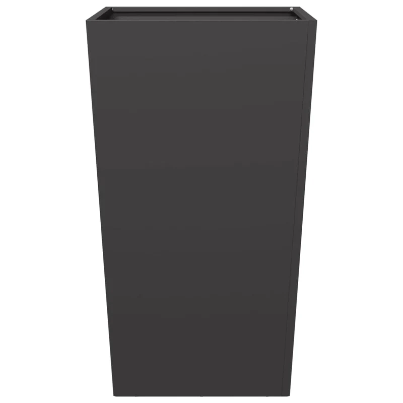 Jardineras 2 Uds Acero Negro 45x45x75 Cm