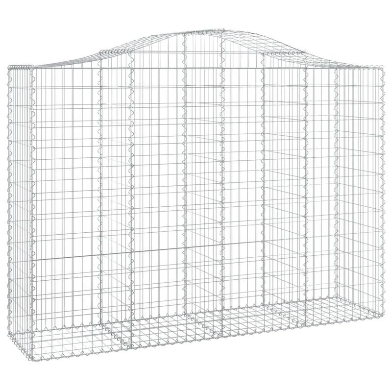 Cestas Gaviones 20 Uds Forma De Arco Hierro 200x50x140/160 Cm