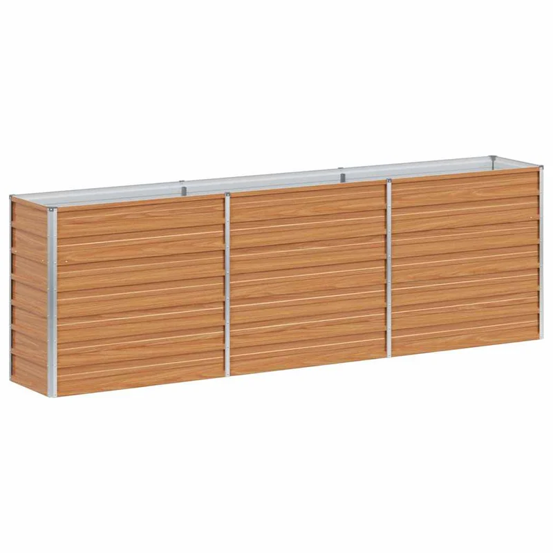 Arriate Elevado Marrón Claro 240 X 40 X 77 Cm Acero Galvanizado