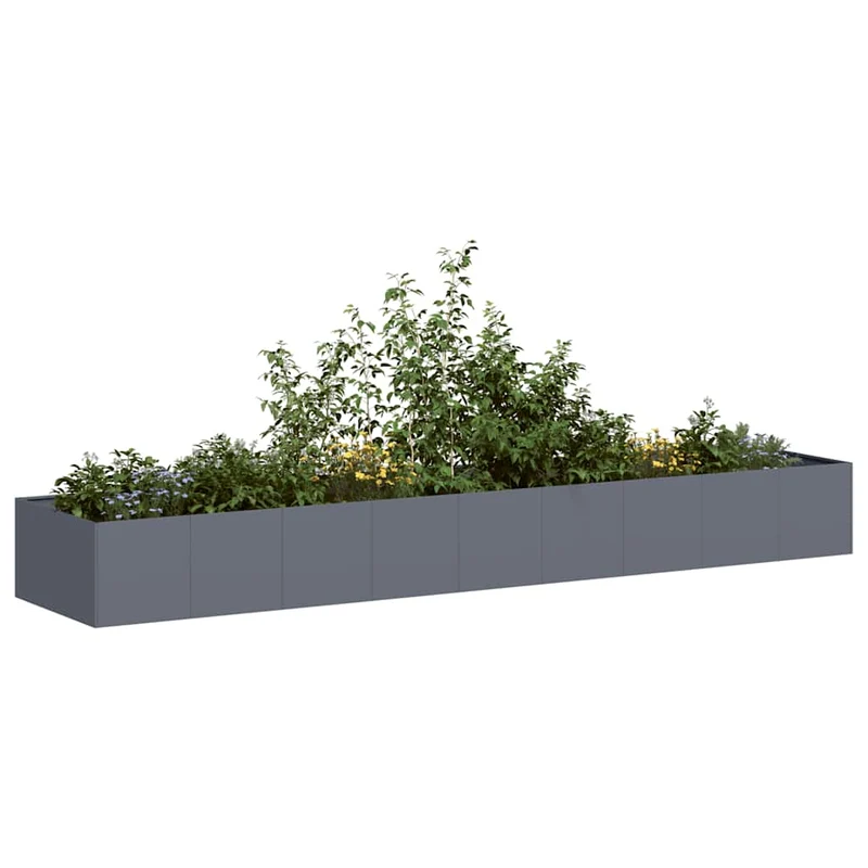Jardinera Acero Gris Antracita 360x80x40 Cm