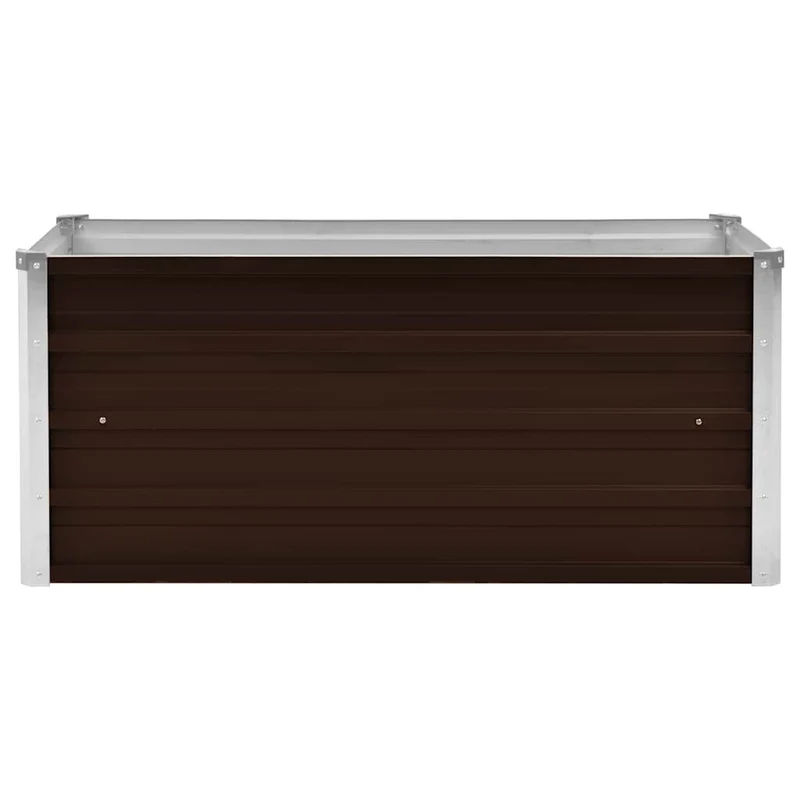 Arriate De Acero Galvanizado Marrón 100x40x45 Cm
