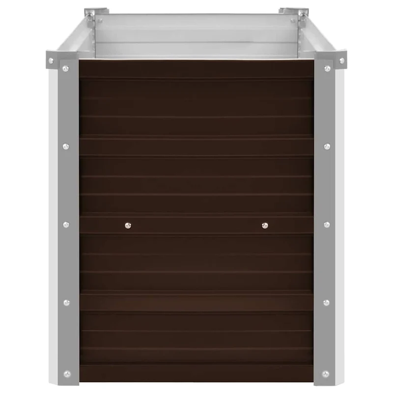 Arriate De Acero Galvanizado Marrón 100x40x45 Cm