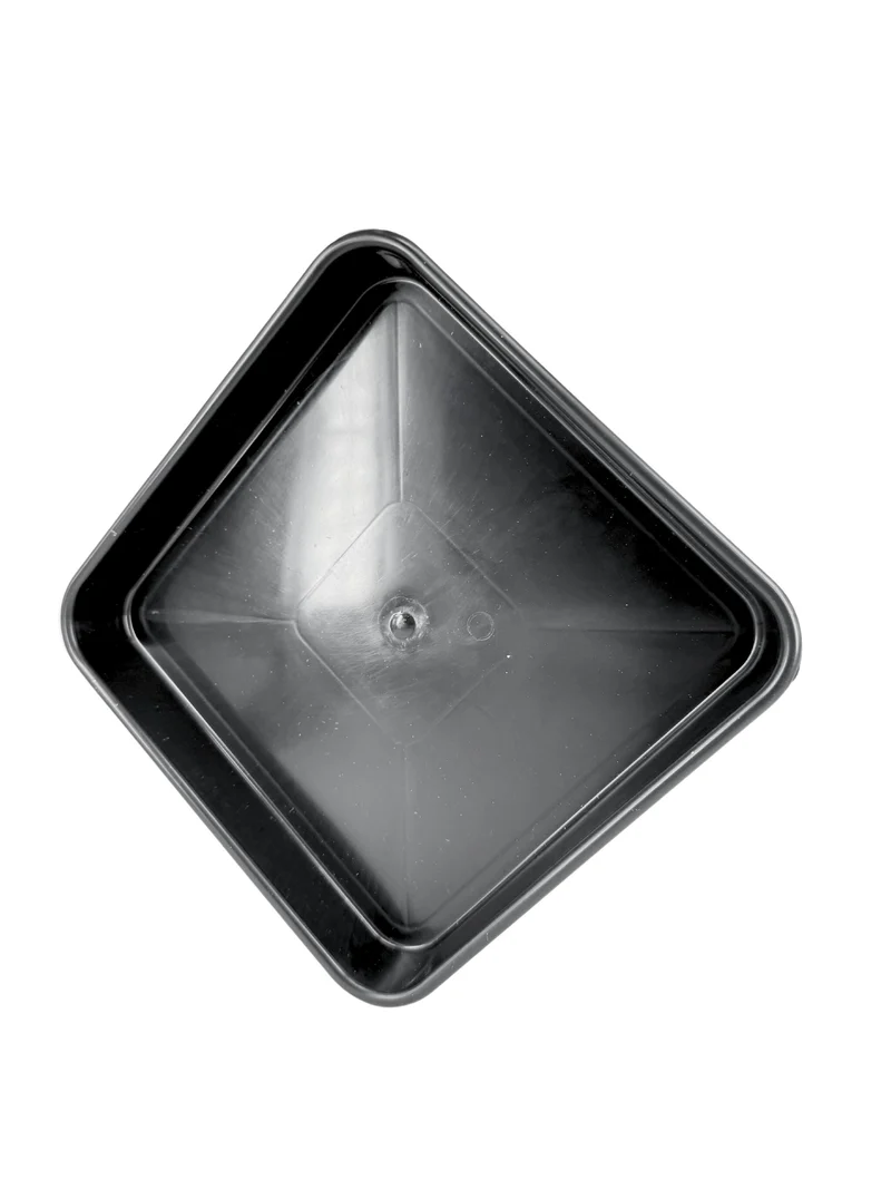 Pack 25 Bandejas Negras Para Macetas 20x20 Cm | Sin Agujeros, Plástico Grueso – Jardinería, Drenaje Y Organización