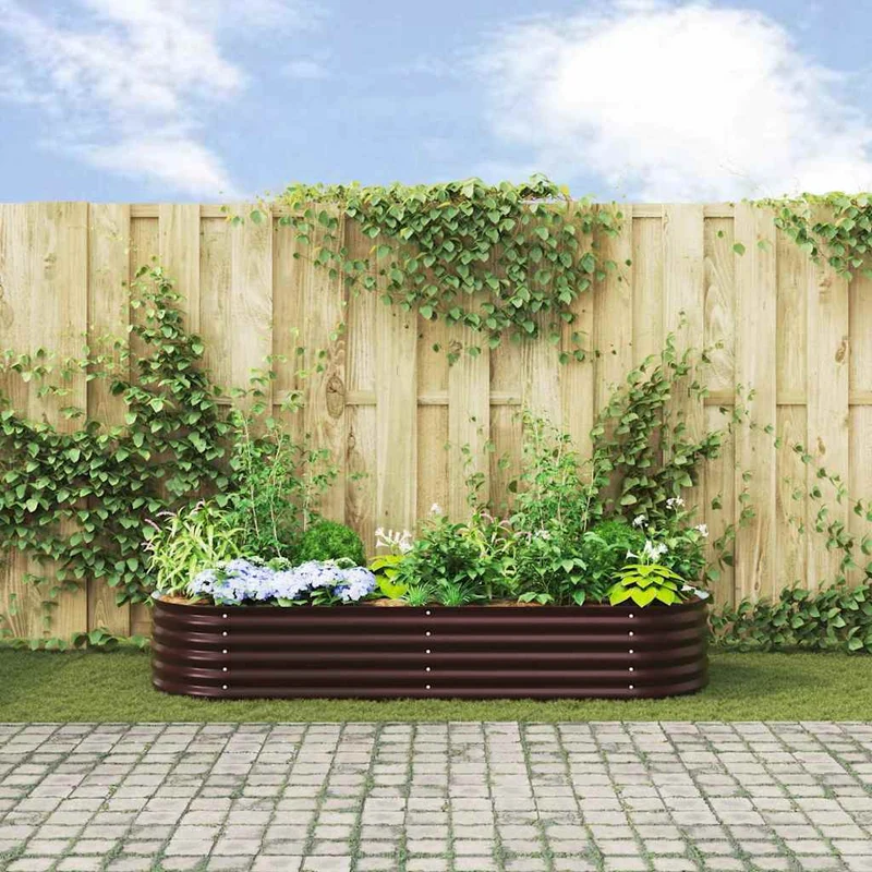 Cama Elevada Marrón 240 X 80 X 44 Cm Acero