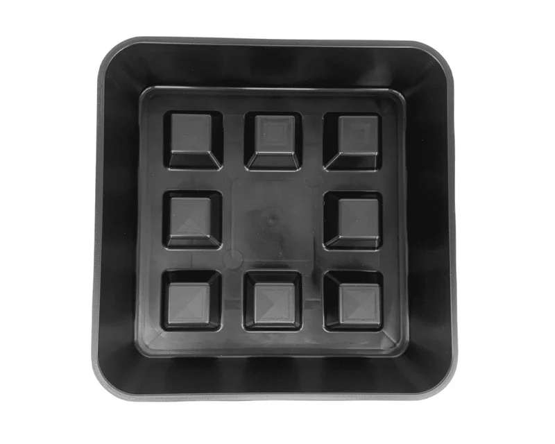 Plato Cuadrado De Plástico Resistente 19,7 X 19,7 X 4 Cm – Negro