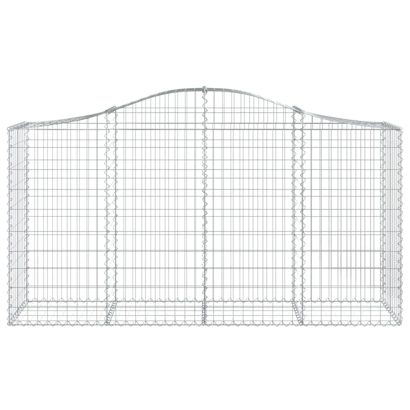 Cestas De Gaviones 14 Uds Forma De Arco Hierro 200x50x100/120cm