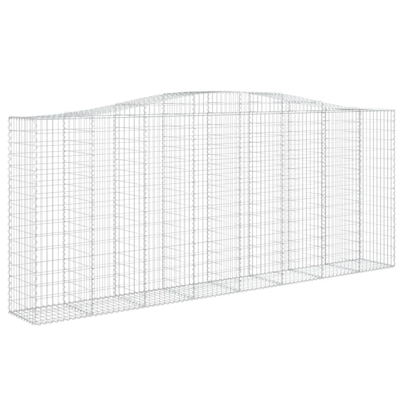 Cestas De Gaviones 3 Uds Forma De Arco Hierro 400x50x160/180 Cm