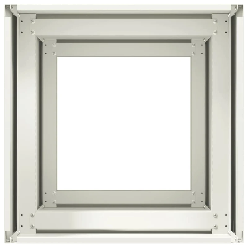 Jardinera De Acero Laminado En Frío Blanco 40x40x80 Cm