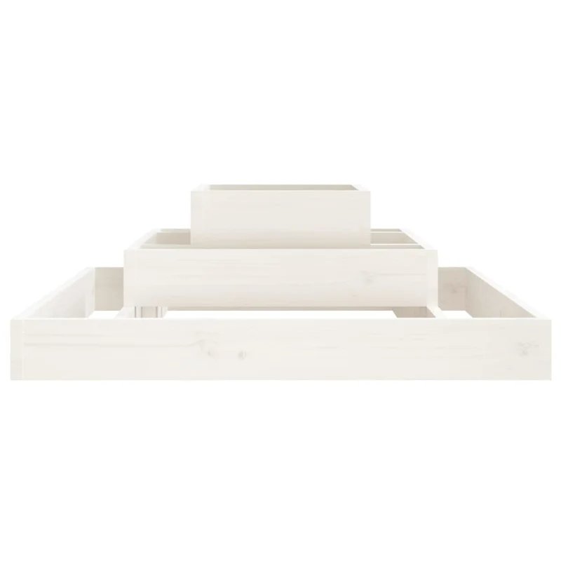 Jardinera De Madera Maciza De Pino Blanco 80x80x27 Cm
