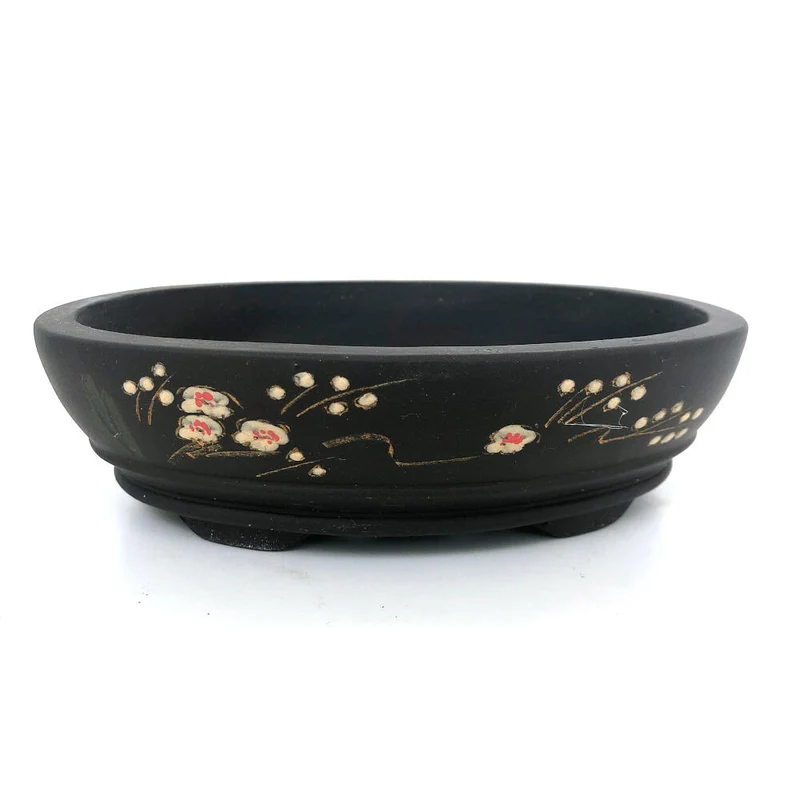Tiesto Oval Gres Con Dibujos 19x4.5cm