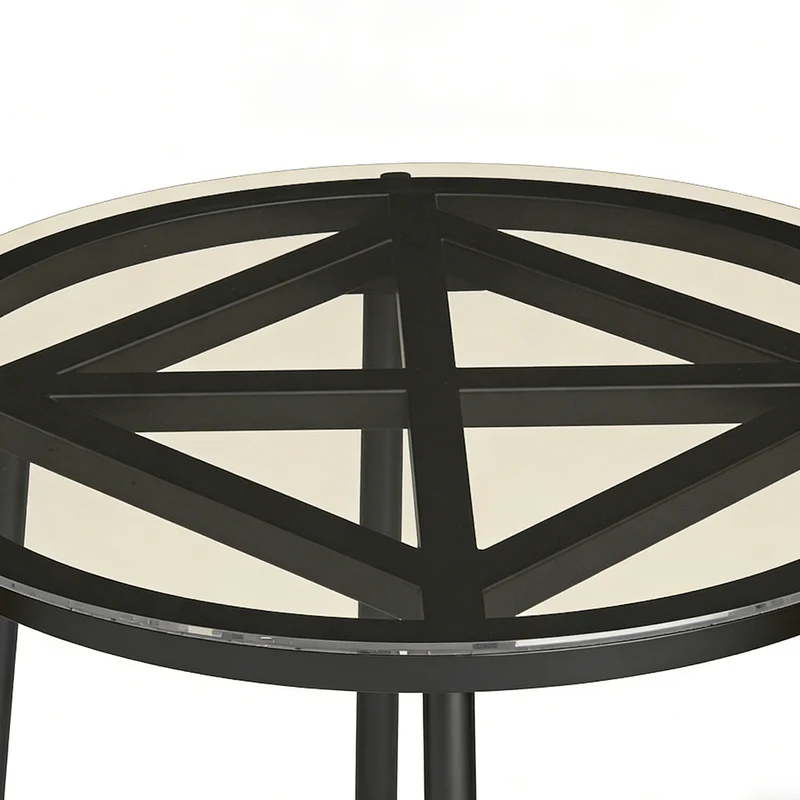 Outsunny Conjunto De Jardín Exterior De 3 Piezas 2 Sillas Con Cojines Mesa Crema