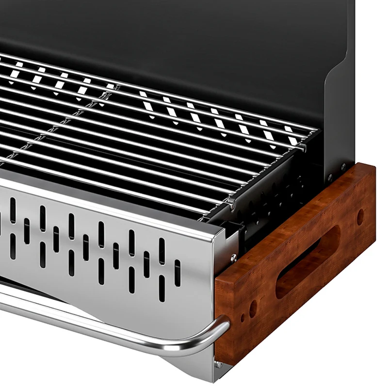 Outsunny Barbacoa De Carbón Plegable 50,5x34x33 Cm Con Bandeja Extraíble