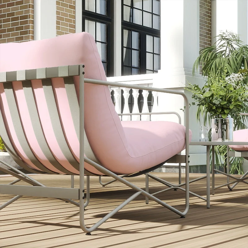 Outsunny Conjunto De Jardín Exterior De 3 Piezas De Acero Galvanizado Blanco