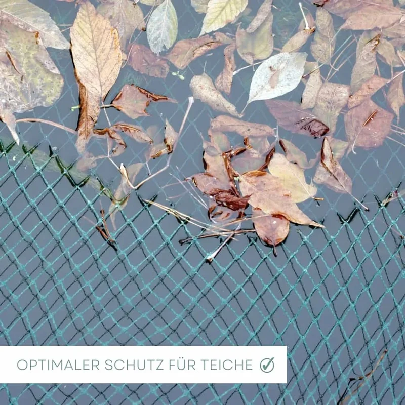 Red Protectora Estanque 4x150m Malla Antihojas Robusta Con Plástico Hdpe Y Protección Uv