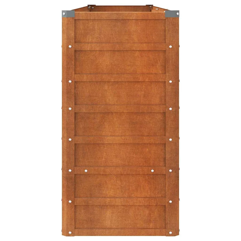 Arriate Oxidado De Acero Corten 320x40x77 Cm