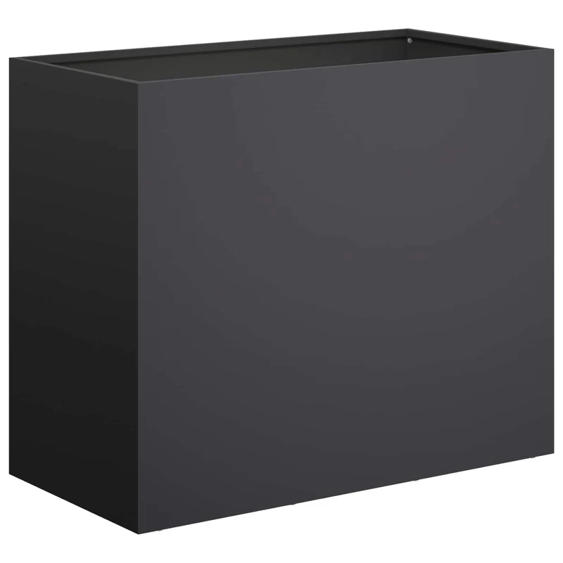 Macetero De Jardín 2 Uds. Negro 60 X 30 X 40 Cm