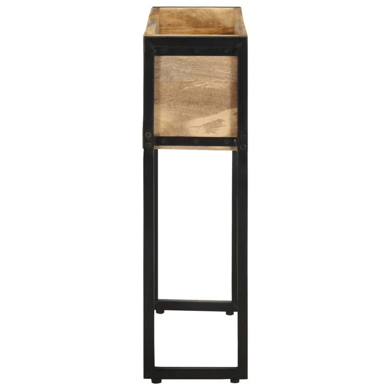 Jardinera De Madera De Mango Rugosa 60x20x68 Cm