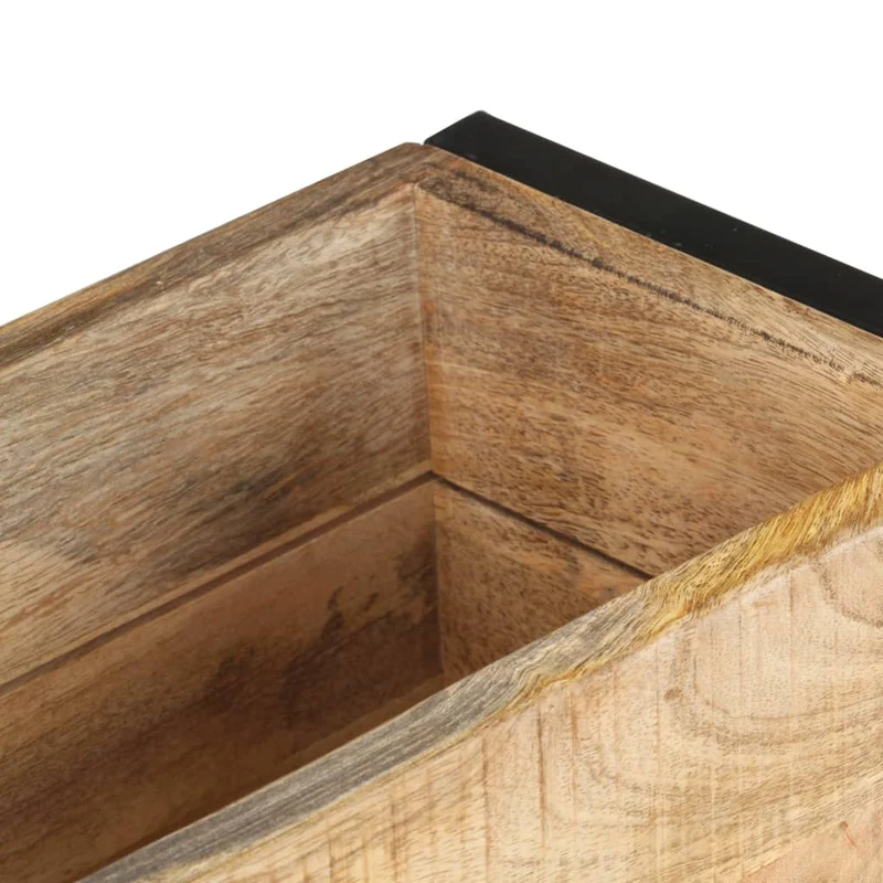 Jardinera De Madera De Mango Rugosa 60x20x68 Cm