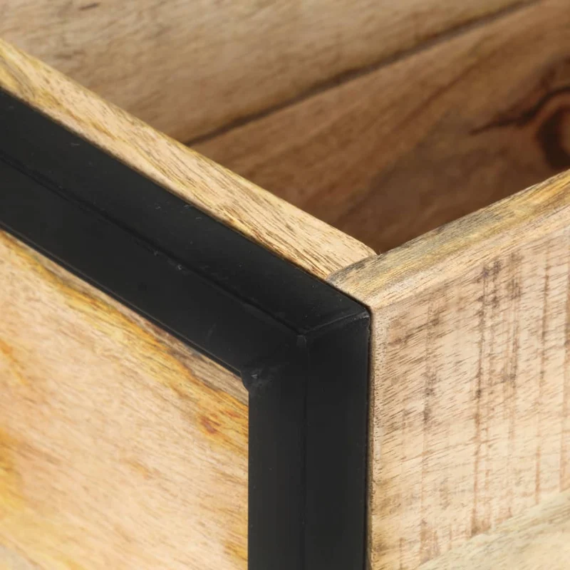 Jardinera De Madera De Mango Rugosa 60x20x68 Cm