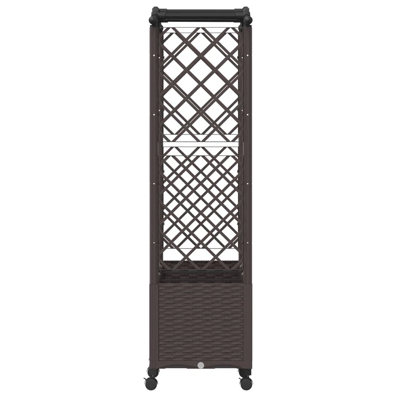 Cama Elevada Con Trellis Y Techo Marrón 164 X 40 X 144 Cm Pp