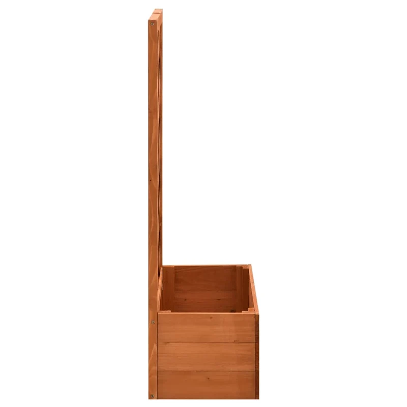 Jardinera Enrejada De Jardín Madera Abeto Naranja 50x25x90 Cm
