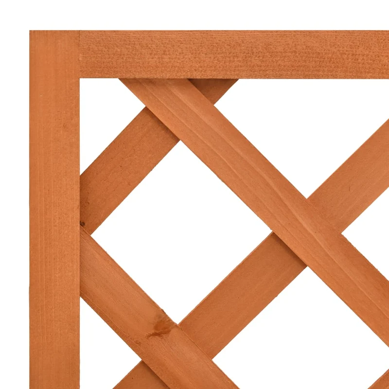 Jardinera Enrejada De Jardín Madera Abeto Naranja 50x25x90 Cm