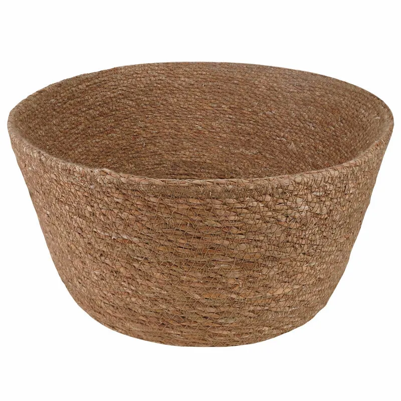 Maceta Con Asas 2 Uds. Natural Ø 22 X 20 Cm 100% Hierba Marina