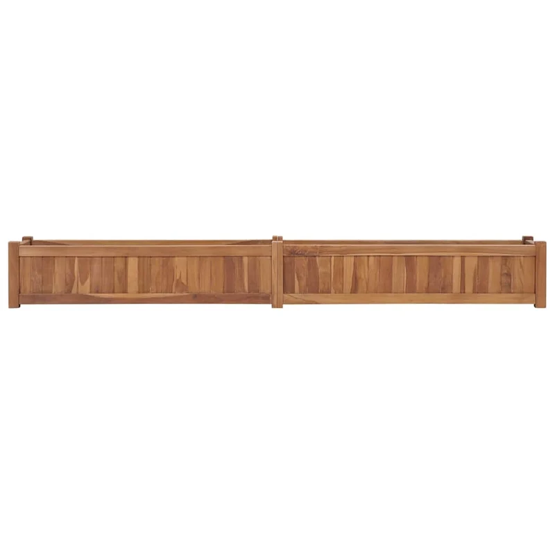 Arriate Elevado Madera Maciza De Teca 200x30x25 Cm