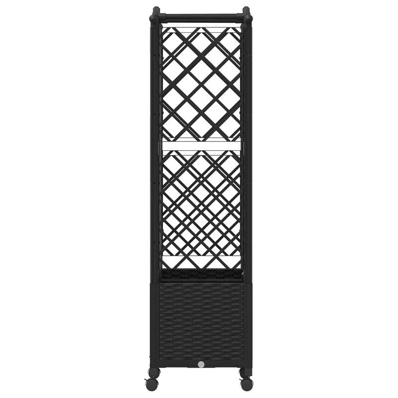 Cama Elevada Con Trellis Y Techo Negro 122 X 40 X 144 Cm Pp