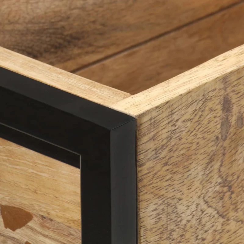 Jardinera De Madera De Mango Rugosa 90x20x68 Cm
