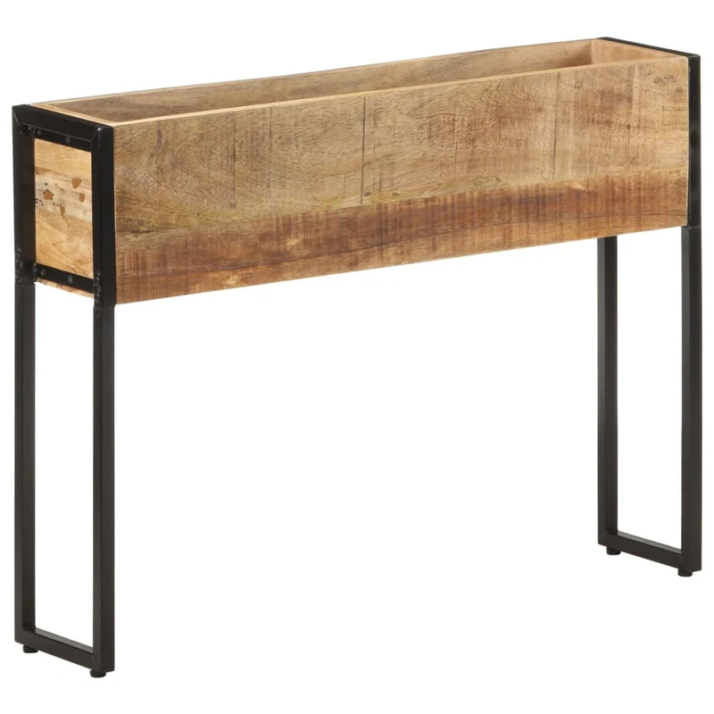 Jardinera De Madera De Mango Rugosa 90x20x68 Cm