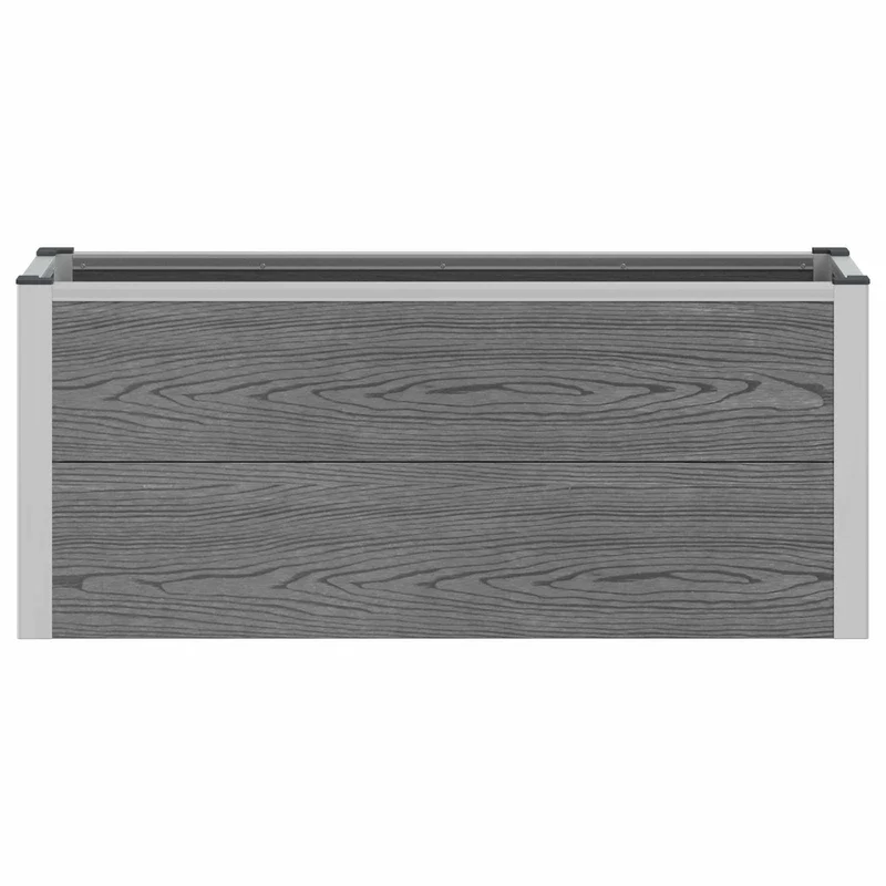 Arriate Elevado Gris 100 X 30 X 42 Cm Wpc Y Aluminio